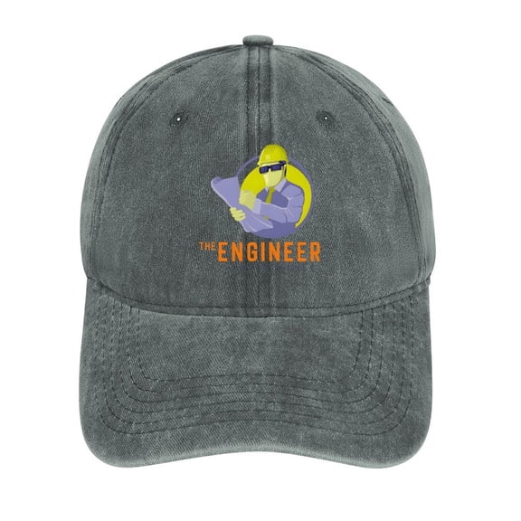 Engineer Gray Hat Adjustable Funny Fashion Unisex Baseball Cap For Men Women