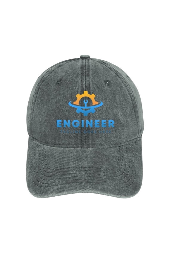 Engineer Gray Hat Adjustable Funny Fashion Unisex Baseball Cap For Men Women