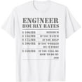 thumbnail image 1 of Engineer Hourly Rate Funny Engineering Mechanical Civil Gift T-Shirt, 1 of 2