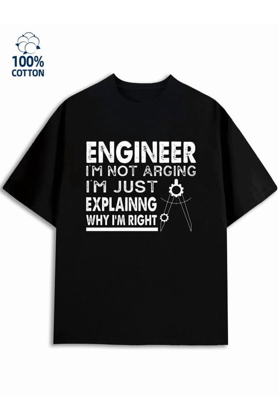 Engineer Humor Tee for men mechanical 180G 100% Cotton black tech classic Casual Unisex Shirt Cotton tshirts Basic Unisex Shirt Cotton tshirts Trendy Unisex Shirt Cotton tshirts
