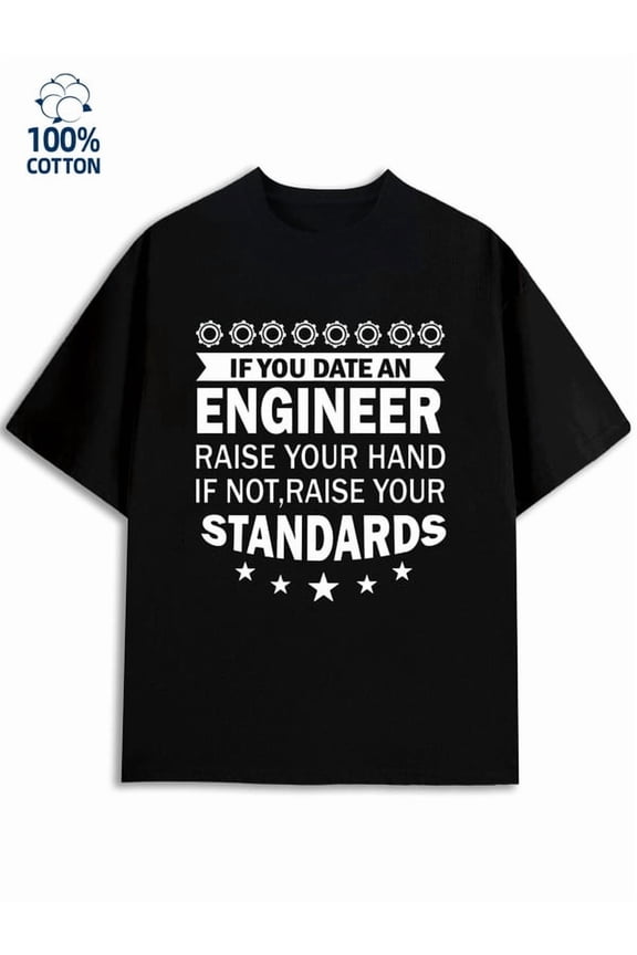 Engineer Humor Tee men's mechanical 180G 100% Cotton black tech classic Unique Design Unisex Shirt Cotton tshirts Classic Unisex Shirt Graphic tshirts