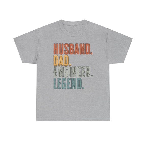 Engineer Husband Dad Engineering Shirt Gifts Tshirt Tee Crew Neck