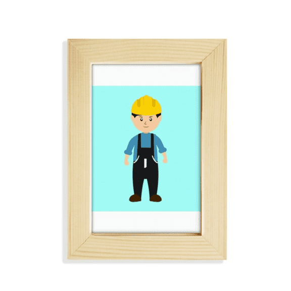 Engineer Labour Force Worker Outline Desktop Display Photo Frame Picture Art Painting 5x7 inch