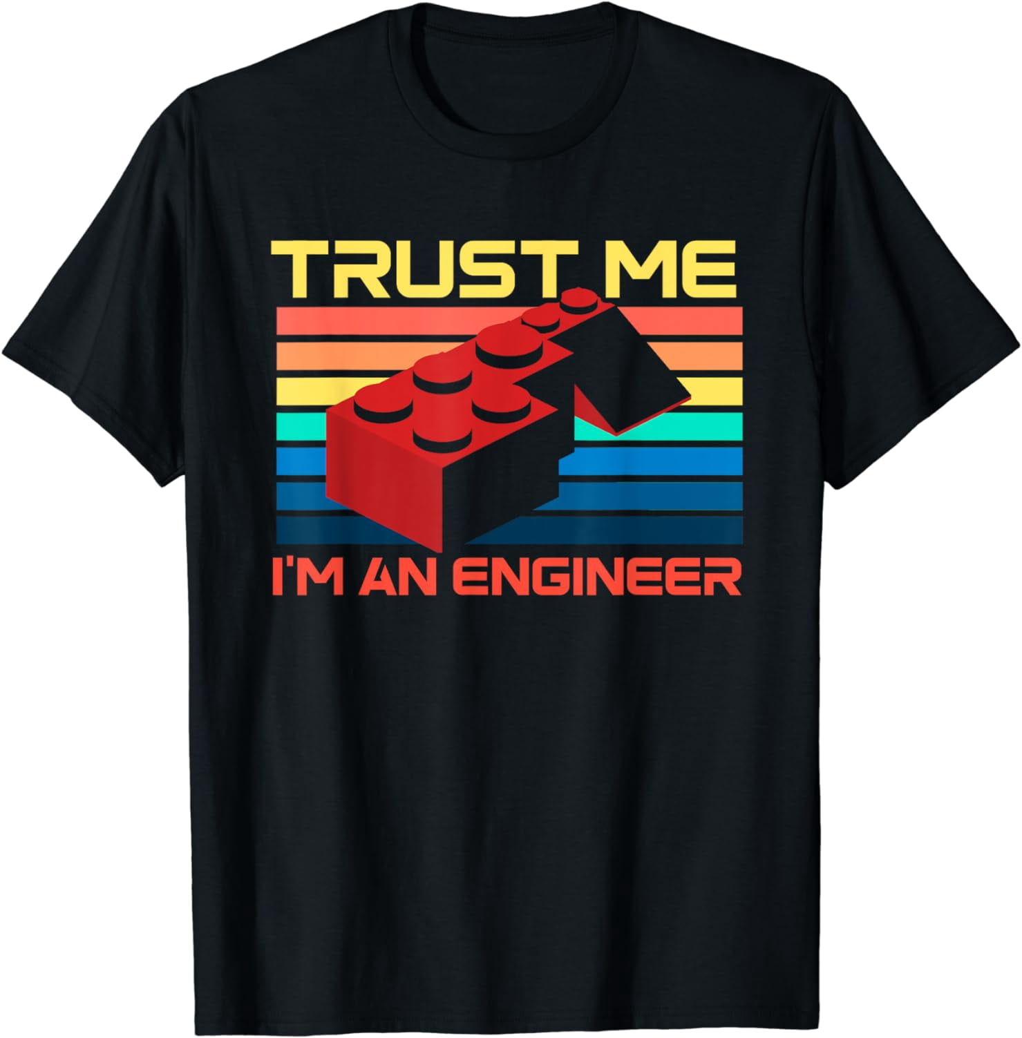 Engineer Master Builder Building Blocks Bricks Bricklayer T-Shirt ...