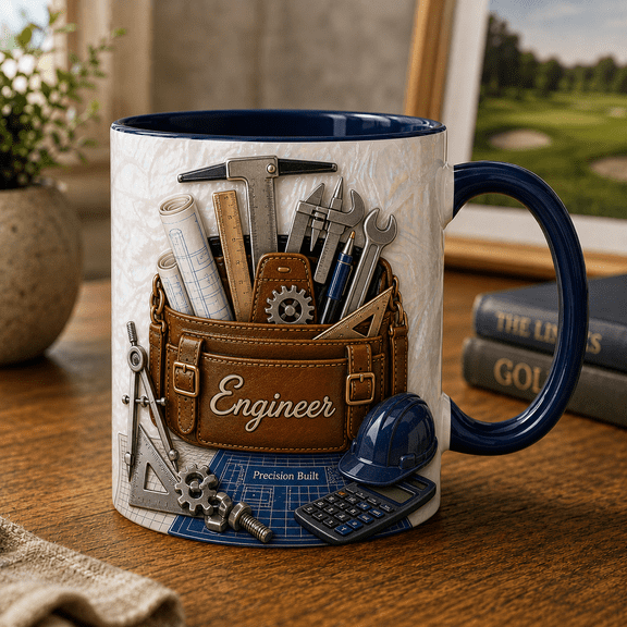 Engineer Mug 3D Effect Coffee Cup Gift for Engineering Professional