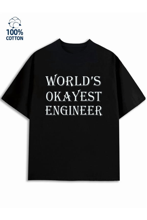 Engineer Pride for men mechanical 180G 100% Cotton black tech classic Retro Unisex Shirt Crewneck tshirts Classic Unisex Shirt Printed tshirts Trendy Unisex Shirt Graphic tshirts