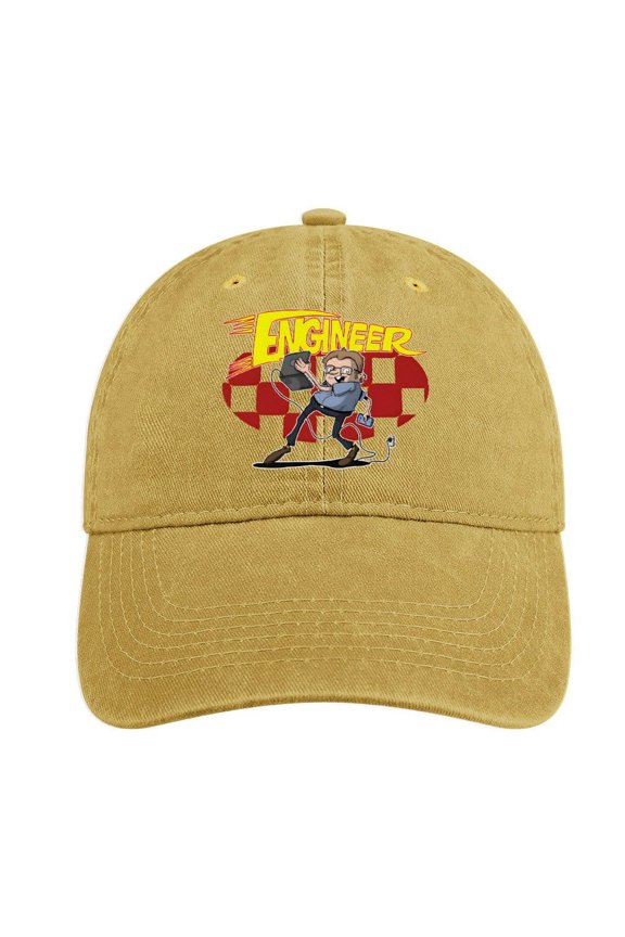 Engineer Sand Colour Hat Adjustable Funny Fashion Unisex Baseball Cap For Men Women