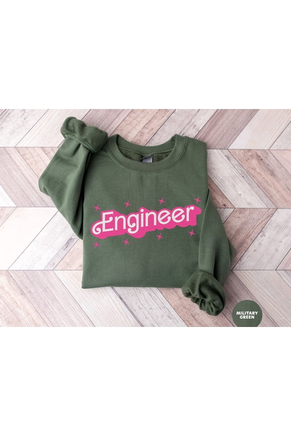 Engineer Sweatshirt Girl B Doll, Structural Engineer Crewneck, Engineer Shirt, Engineer Sweater, Cute Pink Engineer Tshirt For Women