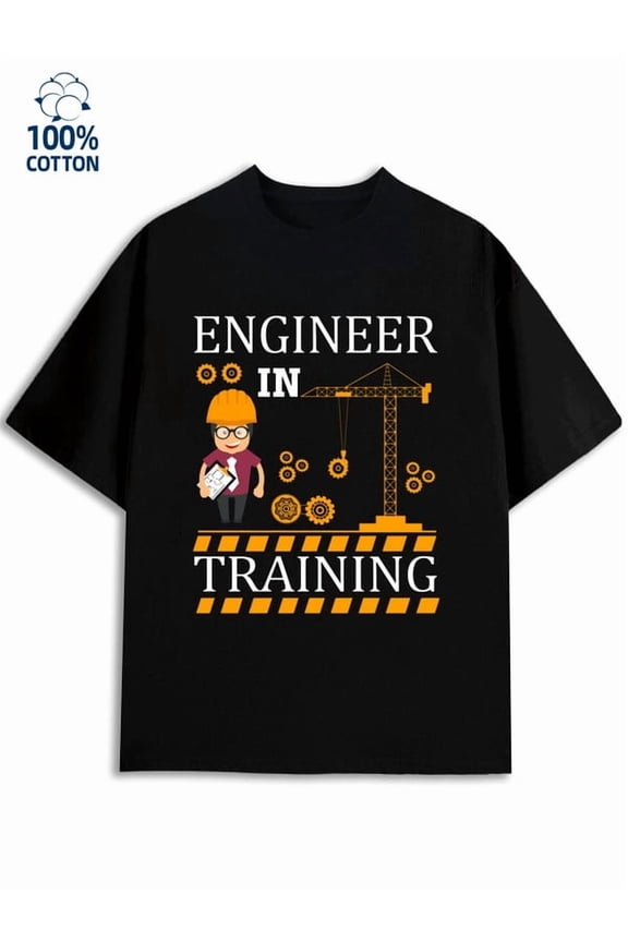 Engineer Training Tee men's mechanical 180G 100% Cotton black funny futuristic Classic Unisex Shirt Cotton tshirts Fashion Unisex Shirt Graphic tshirts