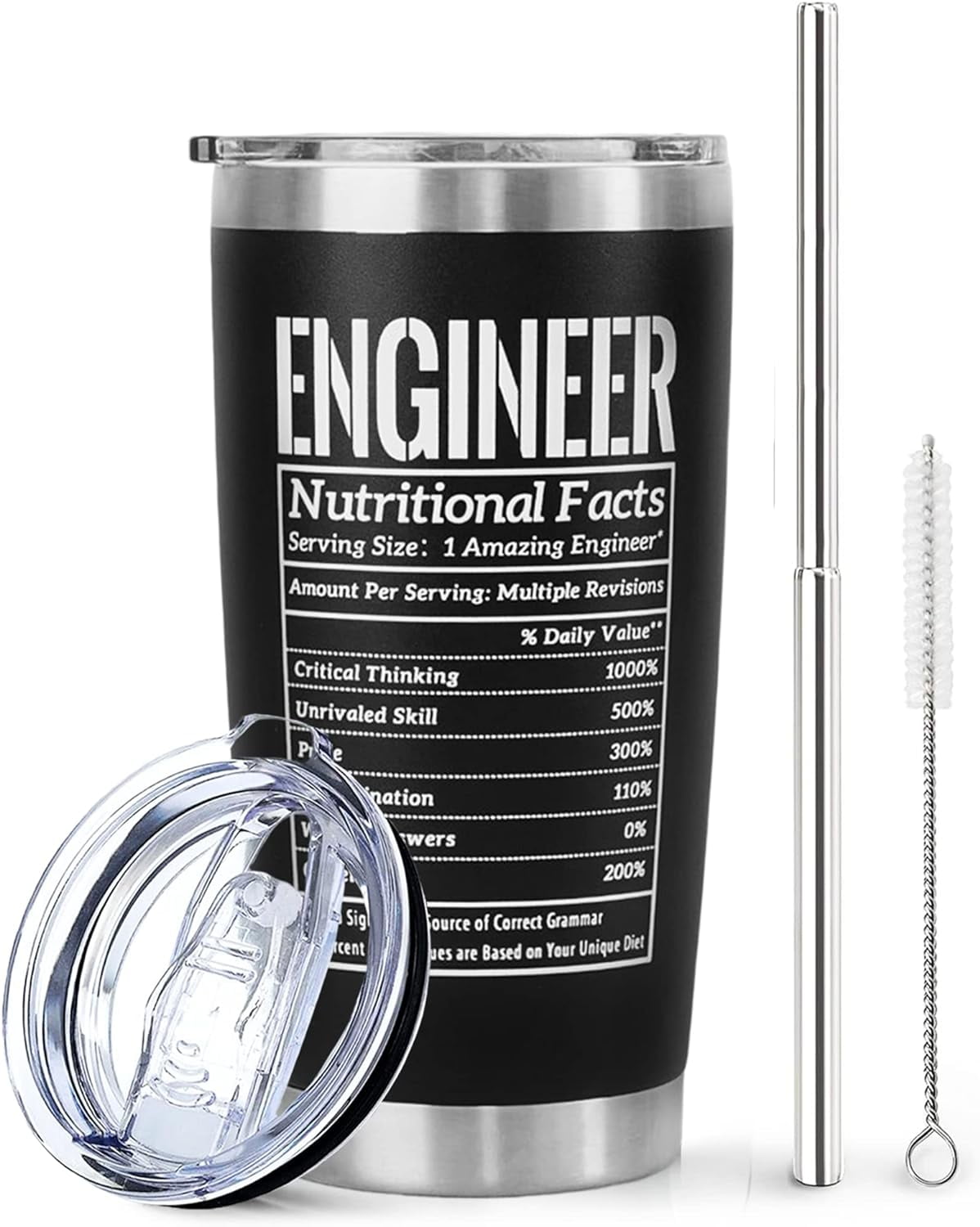 Engineer Tumbler with Lid and Straw- Funny Engineer Gifts for Engineers ...
