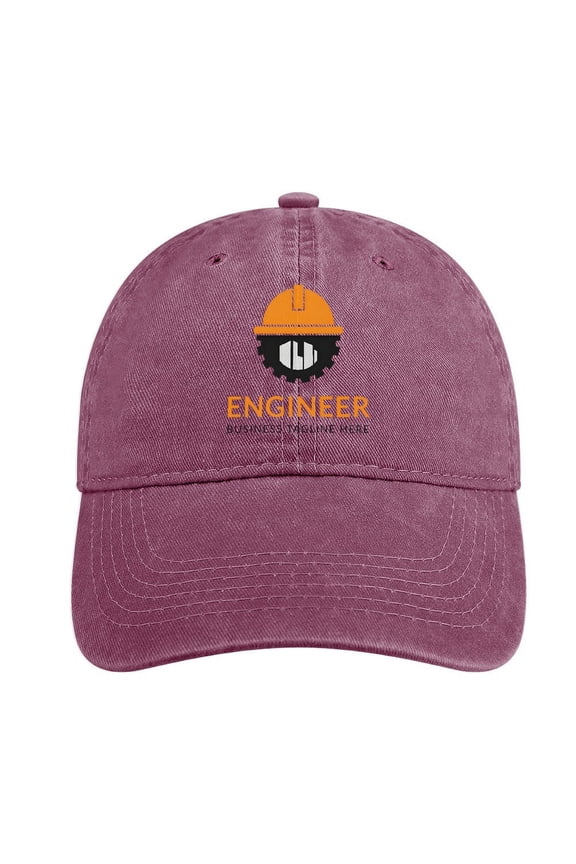 Engineer Wine Red Hat Adjustable Funny Fashion Unisex Baseball Cap For Men Women