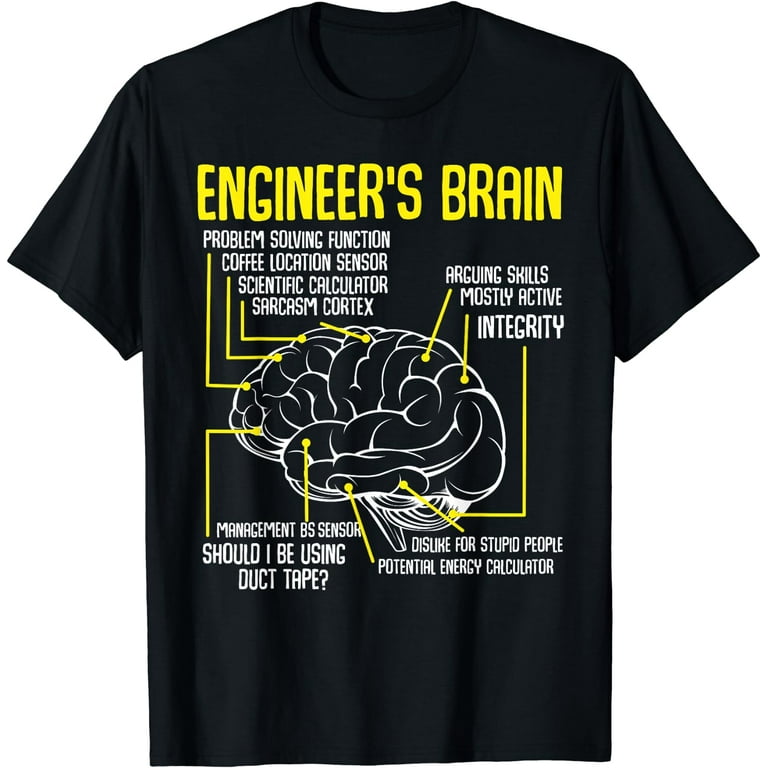 Engineer's Brain Funny Engineering Games Process T-Shirt Engineer's Brain Funny Engineering Games Process T-Shirt