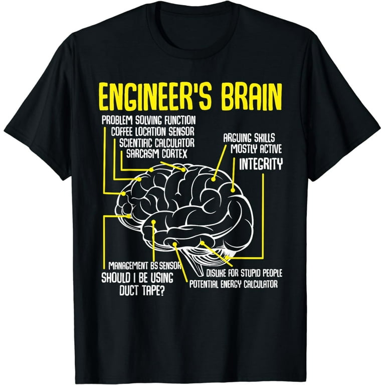Engineer's Brain Funny Engineering Games Process T-Shirt Engineer's Brain Funny Engineering Games Process T-Shirt