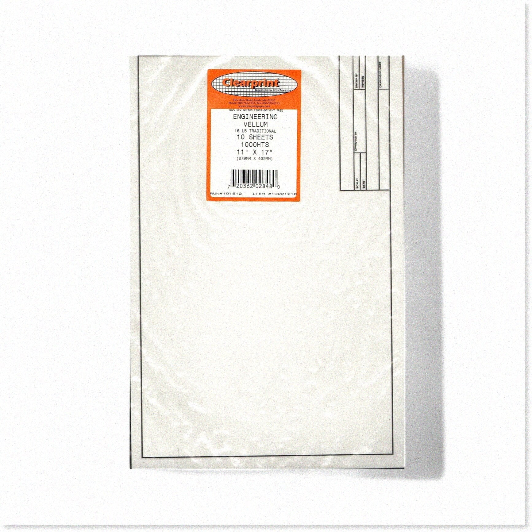 Engineer's Lucent White Vellum Sheets - 11x17 Inches, 16 lb., 60 GSM ...