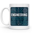 thumbnail image 1 of Engineer 11 oz Coffee Mug - Morning Boost White Ceramic Gift, 1 of 7