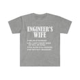 thumbnail image 1 of Engineer's Wife Yes He's Working and Not Imaginary Unisex T-shirt S-3XL, 1 of 2
