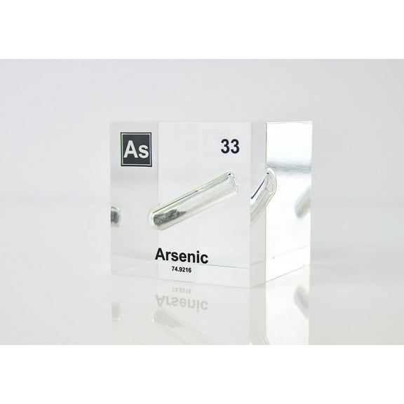 Engineered Labs Educational Arsenic Element Cube Display Clear Acrylic USA