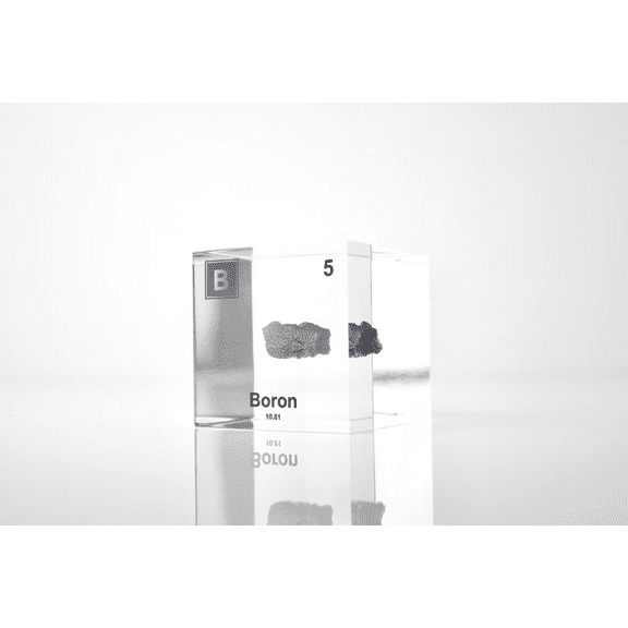 Engineered Labs Educational Boron Element Cube Display Clear Acrylic USA