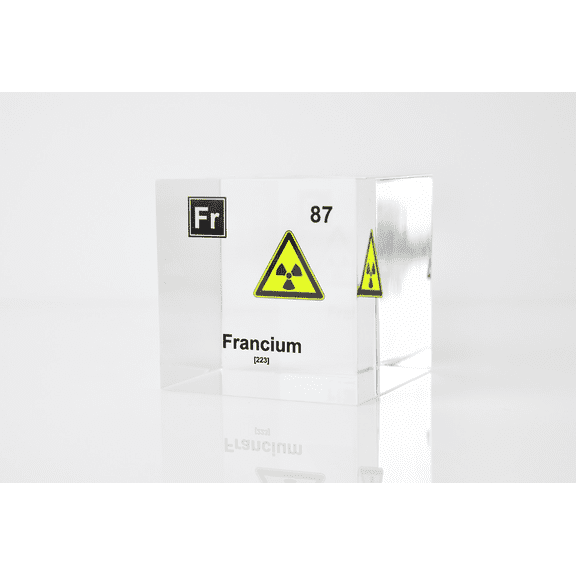 Engineered Labs Educational Francium Cube Element Display Clear Acrylic USA