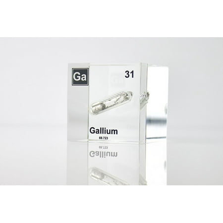 Engineered Labs Educational Gallium Element Cube Display Clear Acrylic USA