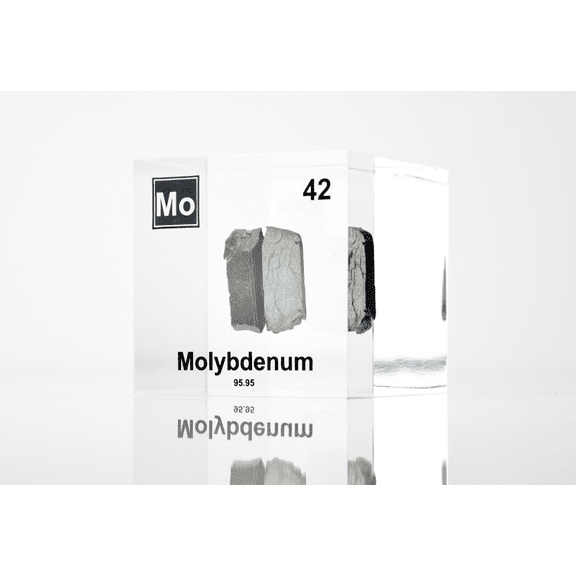 Engineered Labs Educational Molybdenum Element Cube Display Clear Acrylic USA