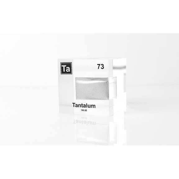 Engineered Labs Educational Tantalum Element Cube Display Clear Acrylic USA