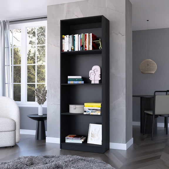Engineered Wood Bookcase with High - Capacity Storage / Meet Your Storage Demands