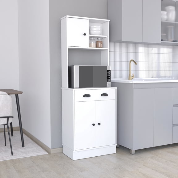Engineered Wood Construction - Adjustable Shelves for Pots - Kitchen Setting - Extra Space for Decor