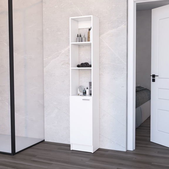 Engineered Wood Construction - Hidden Shelf Feature - Bathroom Storage - Keep Items Concealed