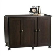 Engineered Wood Craft And Mobile Sewing Cart In Cinnamon Cherry