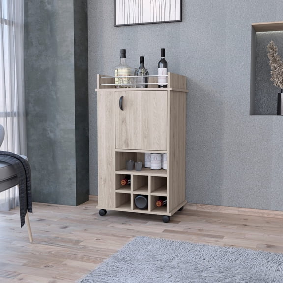 Engineered Wood - Display Bottles on Side Shelves - Party Settings - Showcase Wine Collection Stylishly