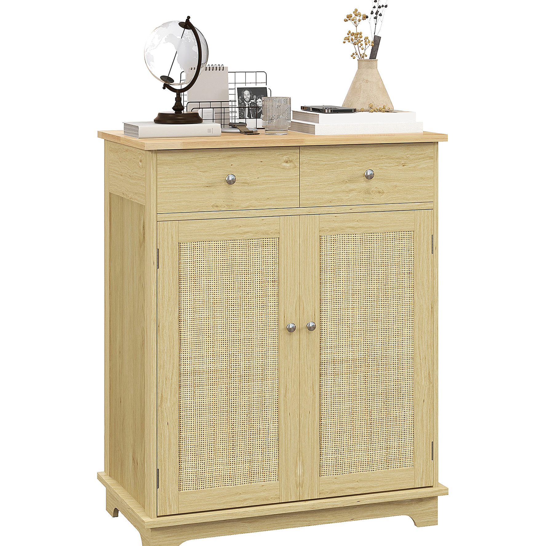 Engineered Wood Frame - Adjustable Shelf Storage - Entryway Storage ...