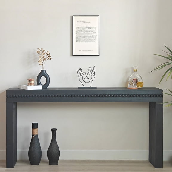 Engineered Wood & MDF | Can Be Used as a Vanity | Simple Design with Beads Decoration