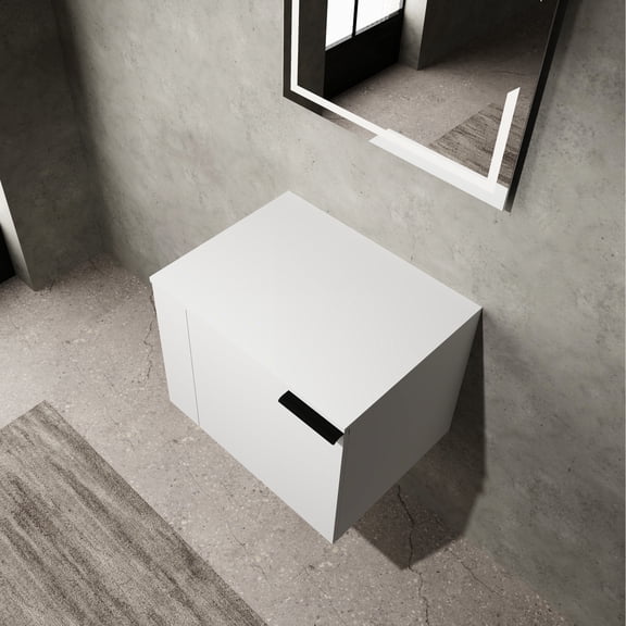 Engineered Wood Material - Storage Combo for Bathroom - Modern Bathroom Use - American White Oak Color Vanity