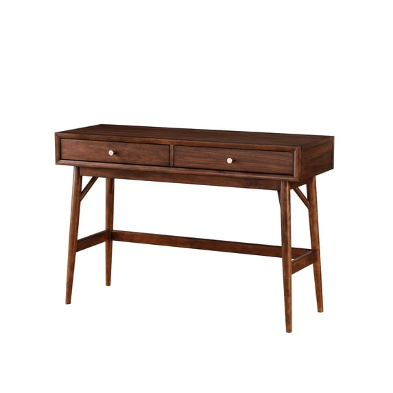 Wood Sofa Table with 2 Ball Bearing Glide Drawers for Console Use in Living Room