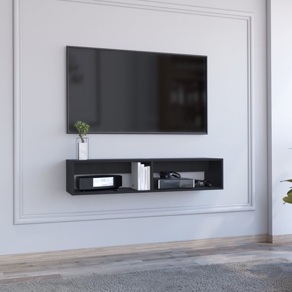 Engineered Wood TV Stand with Cable Management Feature / Provides Easy Access in Living Space