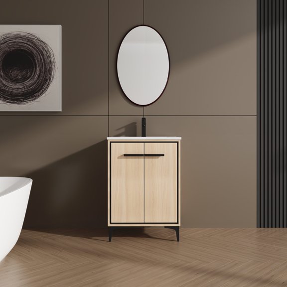 Engineered Wood Vanity Base | Space - Saving & Minimalist | Bathroom Function
