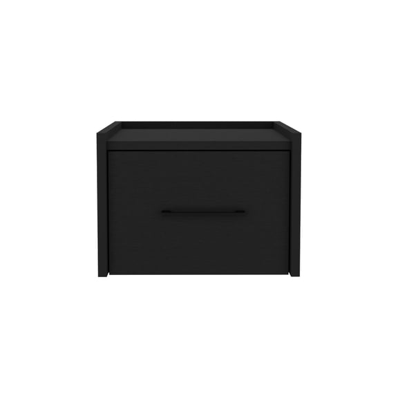 Engineered Wood Wall - Mounted Nightstand | Bedroom Storage Upgrade | Smooth - Pull Drawer for Essentials