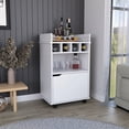 thumbnail image 1 of Engineered wood bar cart with natural finish and open shelves / Suitable for compact living areas, 1 of 4