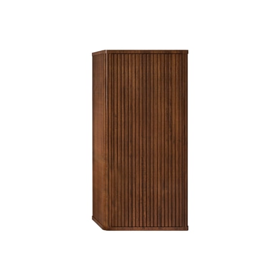 Engineered wood construction | Floating side cabinet for various rooms with inside shelves | Chic striped textures for stylish interior upgrade