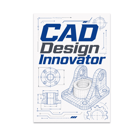 Engineering Blueprint Decor - CAD Design Innovator - 13x19 Poster Print