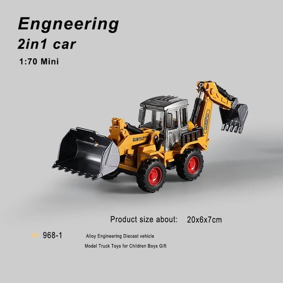 Engineering Diecast Crane Bulldozer Excavator Vehicle Construction Alloy+Plastic Tractor Inertial Model Toys for Children Boys