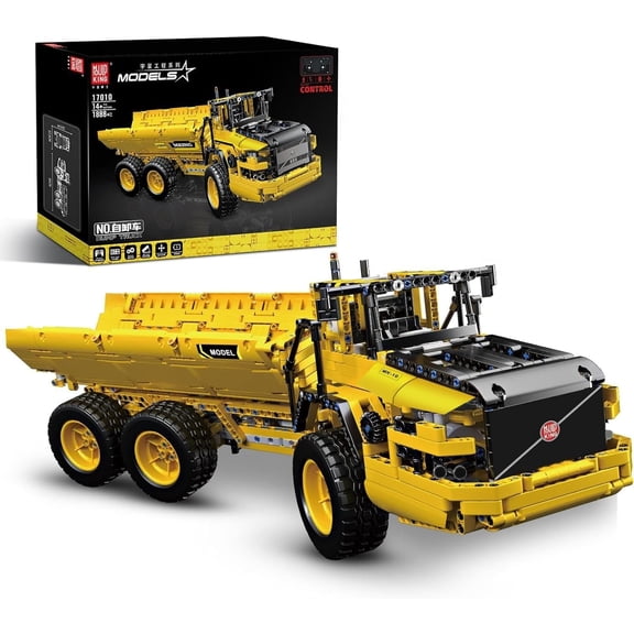 Engineering Dump Truck Building Block Kits, MOC Building Blocks Set to Build, Gift for Collections Enthusiasts(1888 Pieces with Motor APP Remote Control)