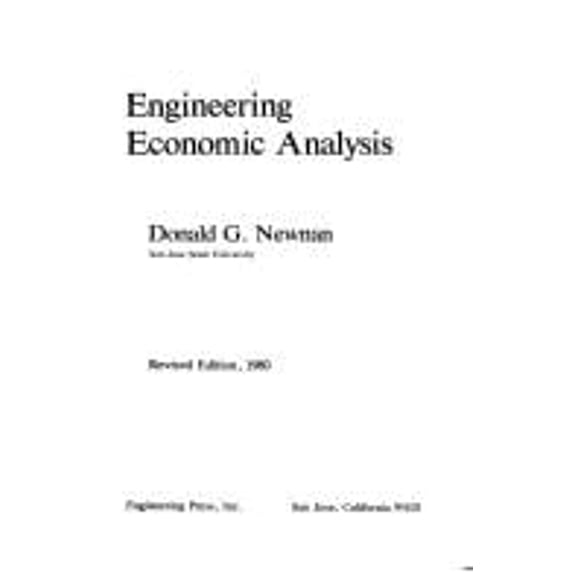Pre-Owned Engineering Economic Analysis (Hardcover) 9780910554312