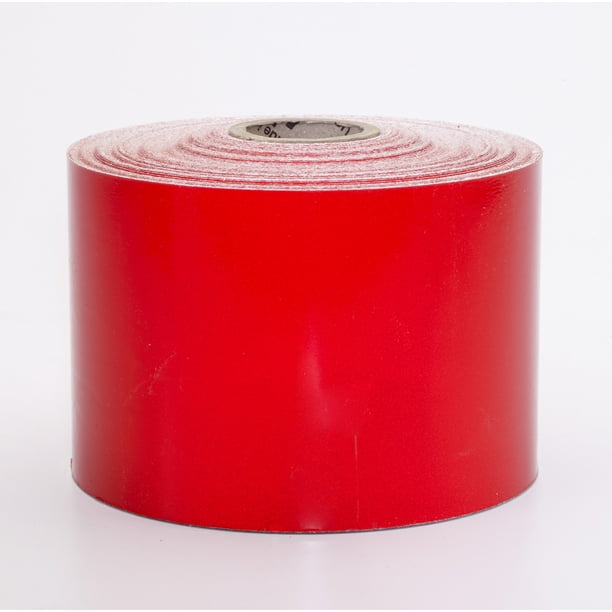 Engineering Grade Retro Reflective Adhesive Tape, 10 yds Length x 4 Width, Red