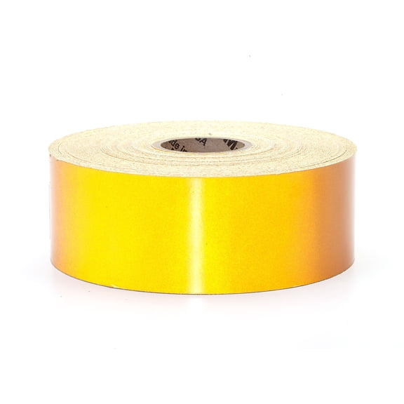 Engineering Grade Retro Reflective Adhesive Tape, 50 yds Length x 2 Width, Yellow