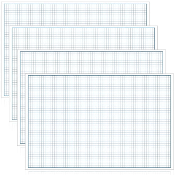 Engineering Graph Paper 1/4 Grid 50 Sheets Pad 4 Pack