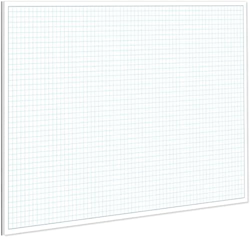 Engineering Graph Paper Pads, 11x17 Quadrille 25 Sheets/50 Pages Grid Paper for Drafting, Engineering, Blueprint Drawing, 4x4 Blue Quad Rule, 100gsm White Paper