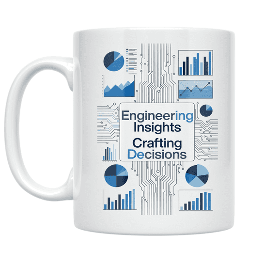 Engineering Insights Crafting Decisions - Tech Enthusiast - 11 oz Ceramic Coffee Mug