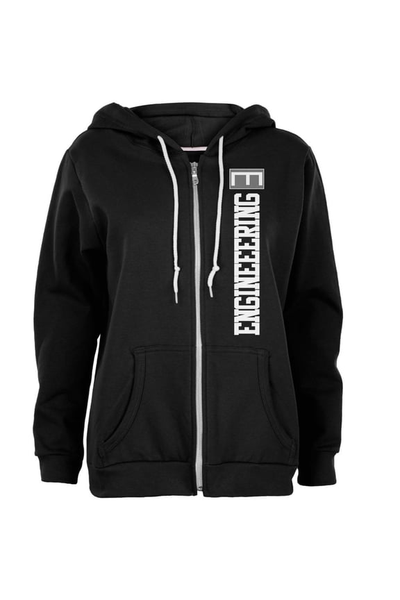 Engineering Major Engineer Science Team Womens Full Zip Hoodie Black SM